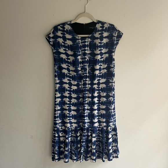 PROENZA SCHOULER Black Label Short Sleeve Tie Dye Dress Size 6 - Picture 5 of 11